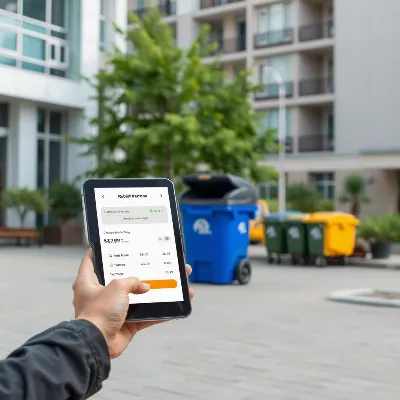 Modern rubbish removal service with online booking interface